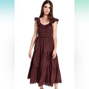 Brand New - Madewell Women's Lucie Embroidered Cotton Midi Dress